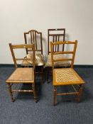 Four Edwardian bedroom chairs