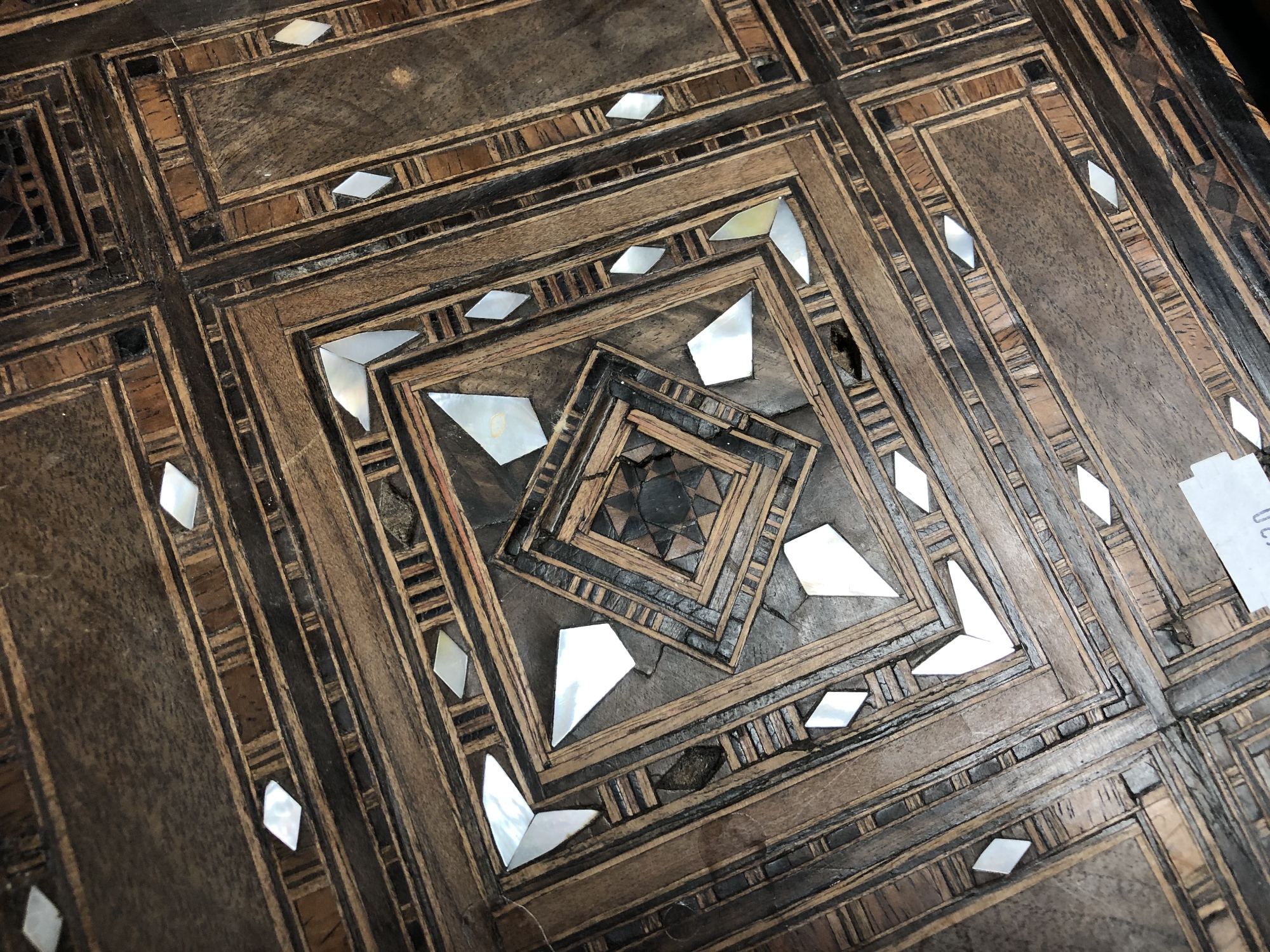 A Damascus mother of pearl inlaid occasional table, - Image 9 of 10