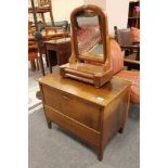 A Victorian dressing table mirror together with storage cabinet CONDITION REPORT: