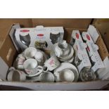 A box of china coffee and dinner ware,