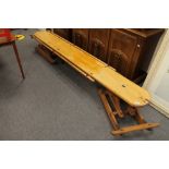 A mid century long sledge , length 215 cm.