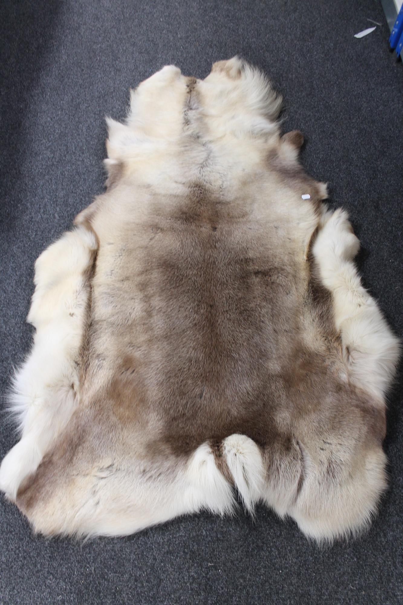 An animal fur rug