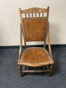 An Edwardian beech side chair