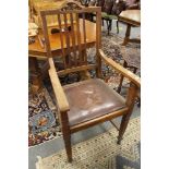 A good quality oak armchair