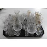 A tray of crystal Tudor glasses,