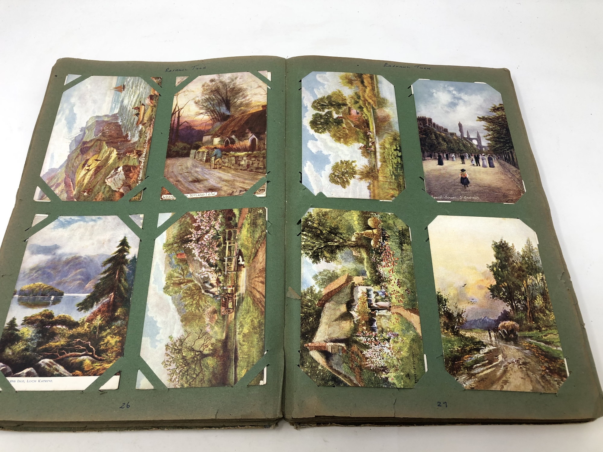 A Victorian postcard album containing antique postcards; - Image 5 of 6