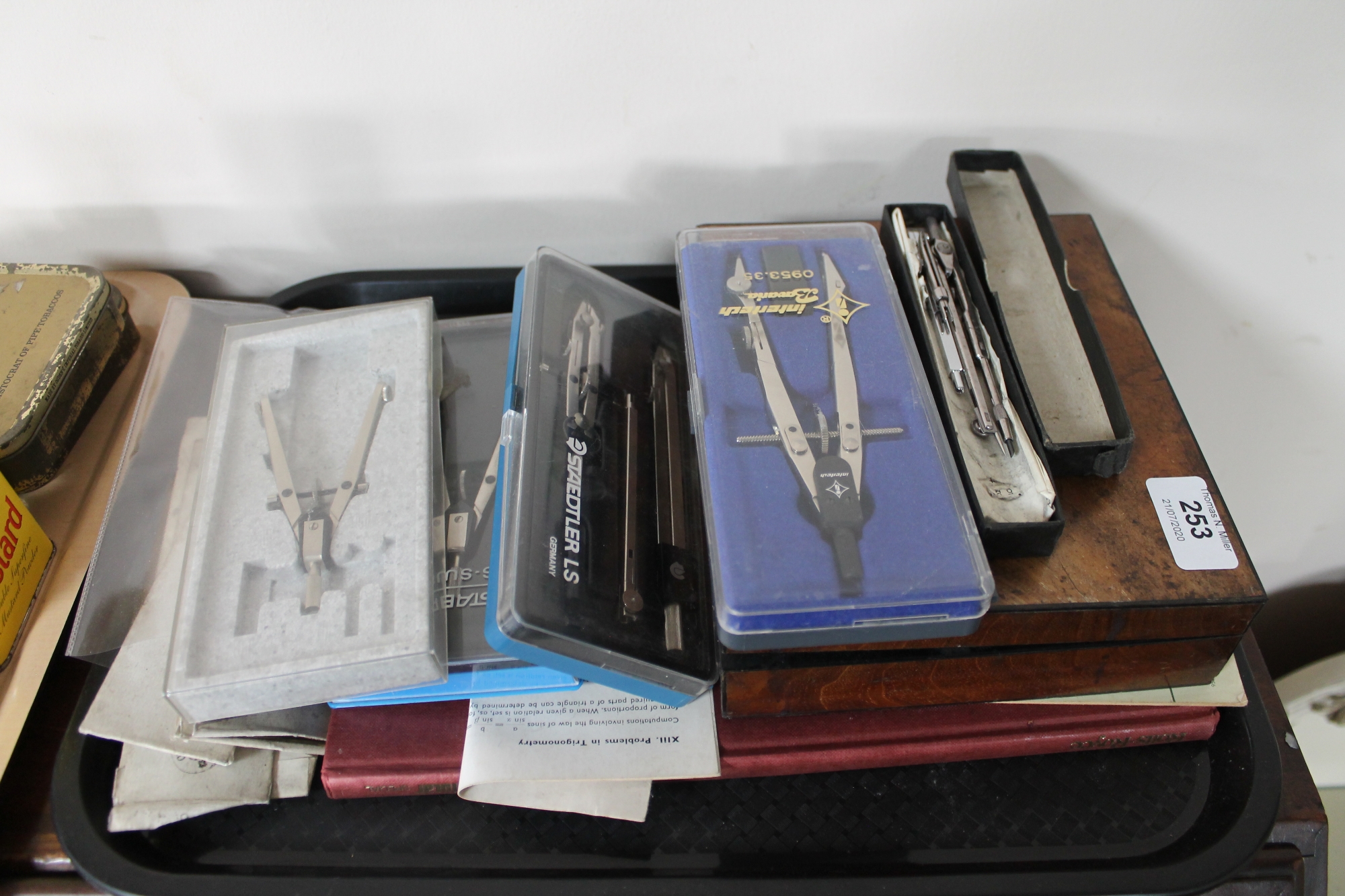 A collection of draughtsman's items,