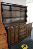 An Ercol dresser with plate rack