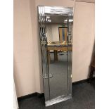 A rectangular all glass mirror 50 cm x 151 cm