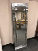 A rectangular all glass mirror 50 cm x 151 cm