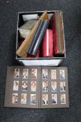 A box of stamp albums,