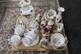 A tray of Royal Albert tea china etc