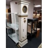 An early twentieth century painted longcased clock