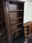 A reproduction oak bookcase