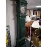 A nineteenth century painted longcased clock