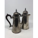 A silver coffee pot and matching water jug, Birmingham marks CONDITION REPORT: 1260g.