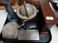 A tray of decorative mantle clock,