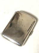 A silver cigarette case