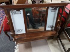 An Edwardian mirror back with advertising decoration - Cadbury's chocolate CONDITION