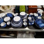 A large quantity of Blue Denby china,