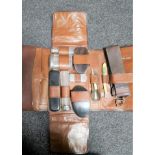 A Gentleman's dressing table travel set