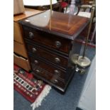 A reproduction mahogany hifi cabinet