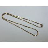 A 9ct gold flat link necklace, length 54cm CONDITION REPORT: 6.