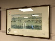 After Charles Johnson Payne : The finest view in Europe, colour print, framed.