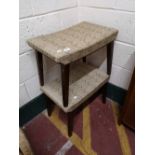 A pair of mid century upholstered dressing table stools