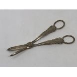 A pair of George V silver candle snuffers,