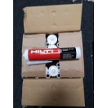 A box of Hilti white fire stop acrylic sealant