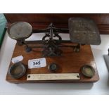 A nineteenth century set of postal scales