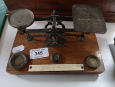 A nineteenth century set of postal scales