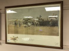 After Charles Johnson Payne : The Grand national, colour print, framed.