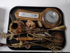 A tray of oak barometer,