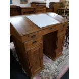 A nineteenth century pine clerk's desk