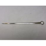 A George III silver meat skewer, maker RC,