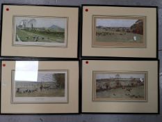 Four colour prints after Cecil Aldin - Hunting scenes (4)