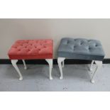 Two dressing table stools