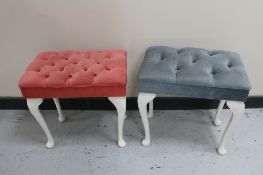 Two dressing table stools