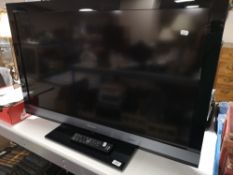 A Sony Bravia 40" LCD TV with remote