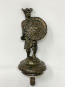 A rare early twentieth century North Eastern Automobile Association bronze 'Guardian' car mascot,