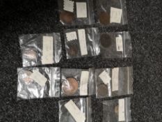 A small quantity of early copper coins,