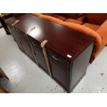 A reproduction mahogany sideboard