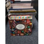 A box of vinyl LP's
