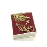 A pair of 9ct gold crucifix earrings,