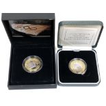 Two silver proof two-pound coins, 2008 Olympic Games and Rugby World Cup 1999,