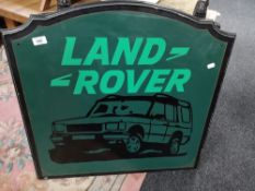 An advertising plaque - land rover