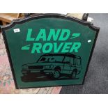 An advertising plaque - land rover
