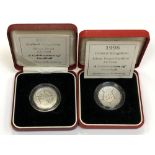 Two silver proof two-pound coins, A Celebration of Football,